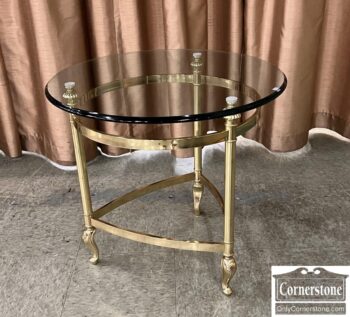 5010-33-Brass and Glass End Table