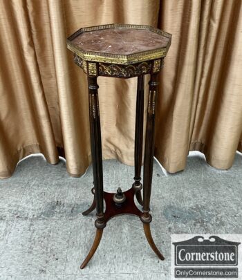 5010-334-Pedestal Plant Stand Brass Gallery