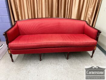 5010-342-Hickory Chair Sofa Red Upholstery