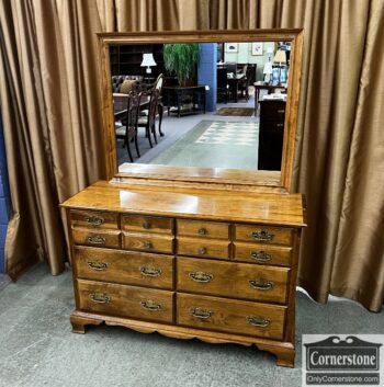 5020-1239-Maple Dresser with Mirror