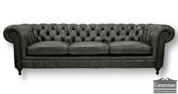 5020-1398-Arhaus Leather Chesterfield Sofa