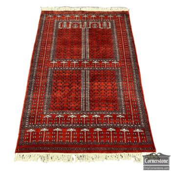 5020-1399-Wool Hand Knotted Red Area Rug