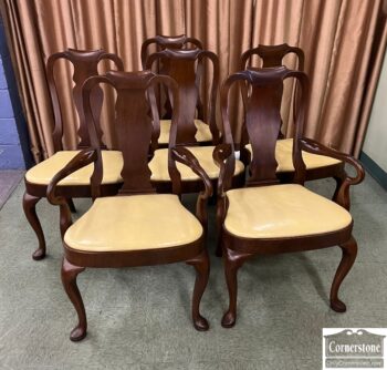 5020-141-Set of 6 Dining Chairs Leather Seats