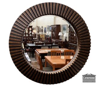 5020-1461-Round Mirror Scalloped Frame