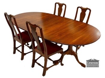 5020-1510-Oval Ped Dining Table and 4 Chairs