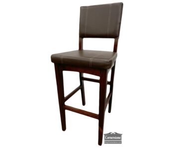 5020-1534-Brazilian Wood and Leather Barstool