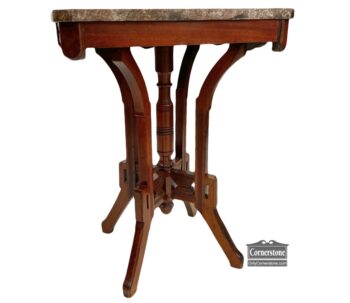 5020-1536-Victorian Marble Top End Table