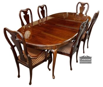 5020-1557-Thomasville Dining Table 6 Chairs