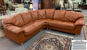 5020-160-Rust Leather Sectional