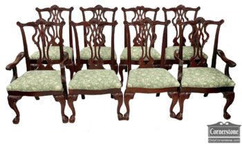 5020-1647-Set of 8 Thomasville Chippendale Chairs (1)