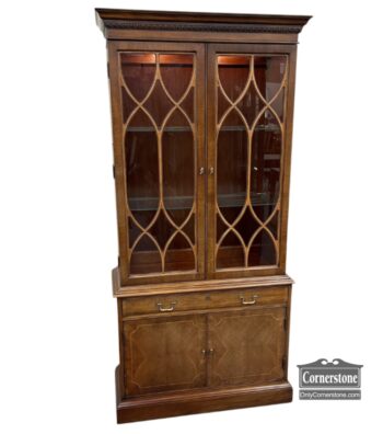 5020-1673-Hickory Chair Lighted Display Cabinet