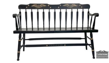 5020-1692-Black Stenciled Bench