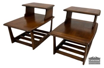 5020-1703 (2)-Pr of Tiered End Tables