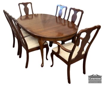 5020-1735-PA House Oval Table 6 Chairs 2 Leaves