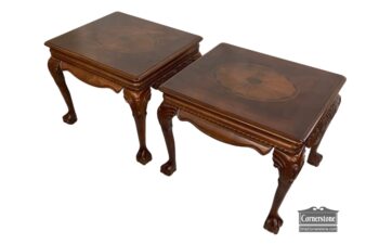 5020-1751-Pair of Clawfoot End Tables