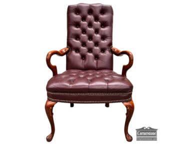 5020-1761-Tufted Leather Occasional Chair