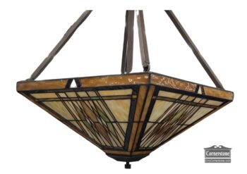 5020-1884-Mission Style Art Deco Hanging Lamp