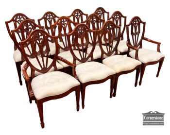 5020-1910-Set of 12 Bernhardt Chippendale Chairs