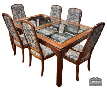 5020-1998-EA Dining Table 6 Chairs 2Lvs Pads