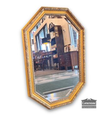 5020-2050-Octagonal Mirror Gold Frame