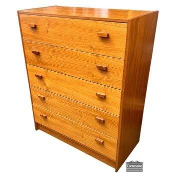 5020-2336-Teal Danish Modern Tall Chest