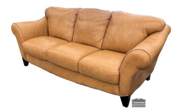 5020-2343-Chateaux D'Ax Taupe Leather Sofa
