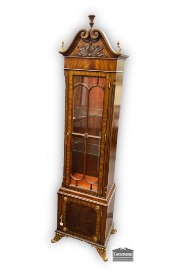 5020-2388-Maitland Smith Tall Narrow Curio Cabinet