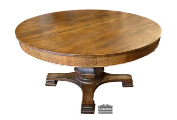5020-2480-Vintage Round Pedestal Table 3Lvs Pads