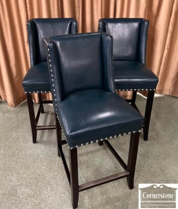 5020-311-Set of 3 Faux Leather Stools