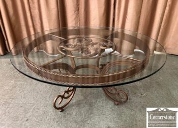 5020-873-Glass and Metal Coffee Table