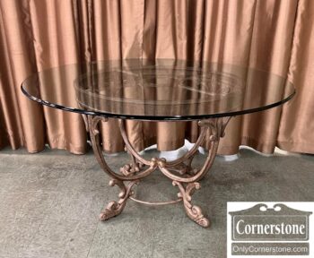5020-874-Glass and Metal Dining Table