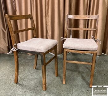 5020-896-Arhaus Stacking Side Chairs Lt Cushions