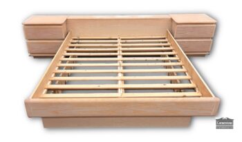 5026-182-Jesper Queen Teak Bed w Nightstands