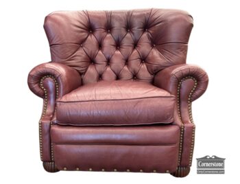 5026-7-Bradington Young Tufted Leather Club Chair