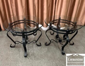 5200-49-Pr Round Metal End Tables