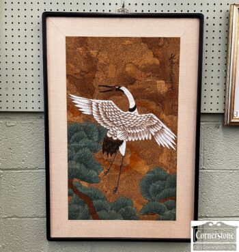 6000-896-Asian Painting Bird on Cork