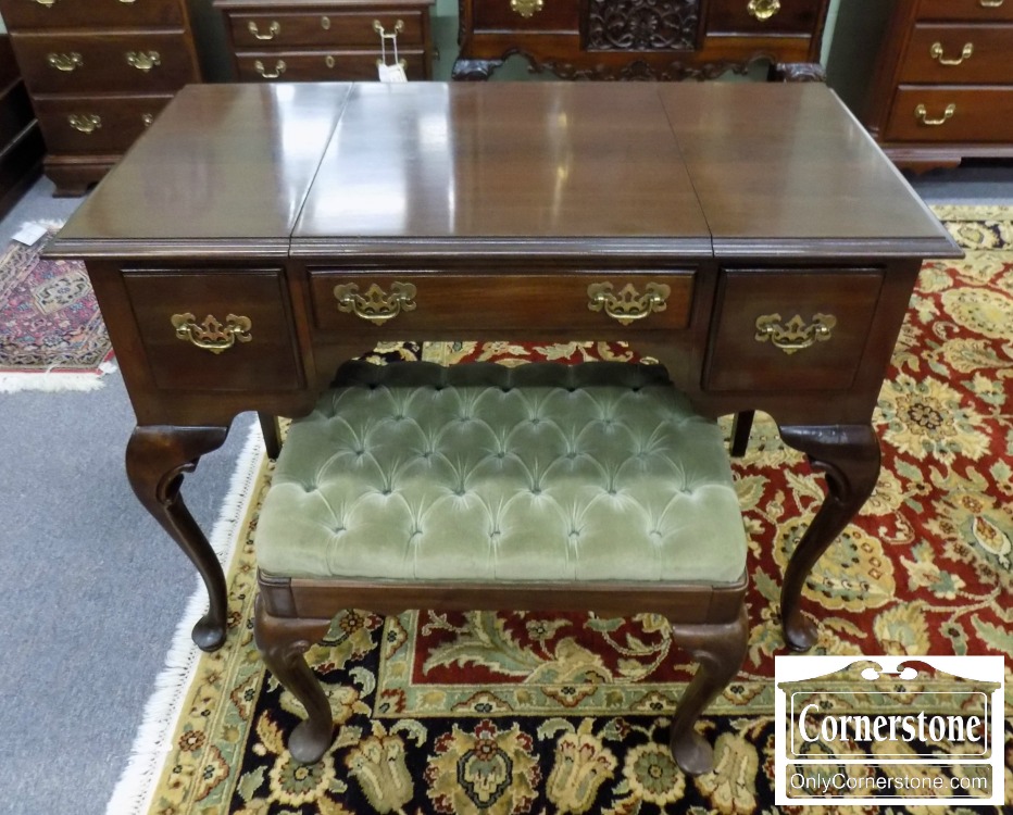 Ethan Allen Cherry Queen Anne Lift Top Vanity And Bench Baltimore Image S To View Larger