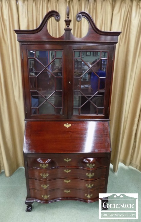 Gany Governor Winthrop Style Ball Claw Footed Secretary Desk 6834 1 Gany Secretary Desk