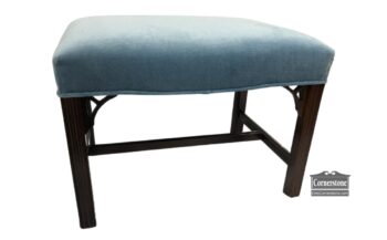 7525-94-Blue Velvet Upholstered Bench