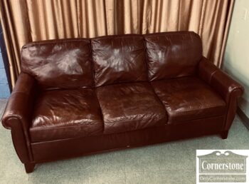 7626-839-Brown Leather Sofa
