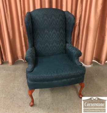 7770-34-Alexvale QA Green Fabric Wing Chair