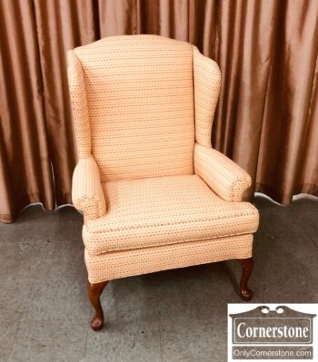 7770-35-QA Yellow Fabric Wing Chair