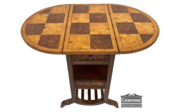 7976-14-Patterned Drop Leaf End Table