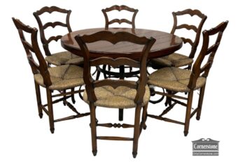 7976-15-Table and Chair Set French Rustic