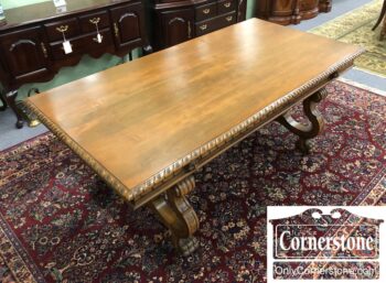 8003-2-Walnut Victorian Style Library Table