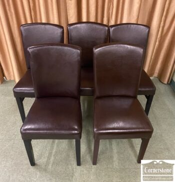8003-4-5 Arhaus Faux Leather Side Chairs