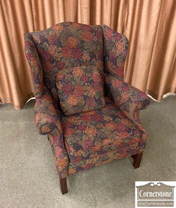8006-2-Surry Collection Floral Wing Chair