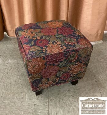 8006-3-Small Floral Cube Footstool