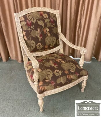 8383-2-Formations Exp Wood Floral Arm Chair