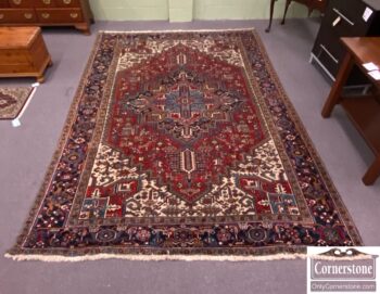 8759-4-Wool Persian Hand Knotted Heriz Rug